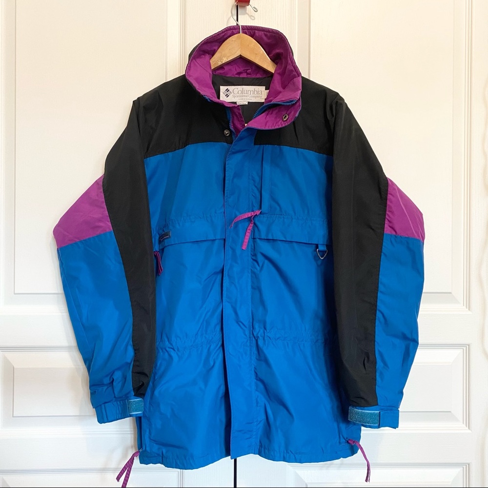Vintage Columbia Gizmo Retro Jacket Coat Shell Full Zip Zipper Pockets Men’s S